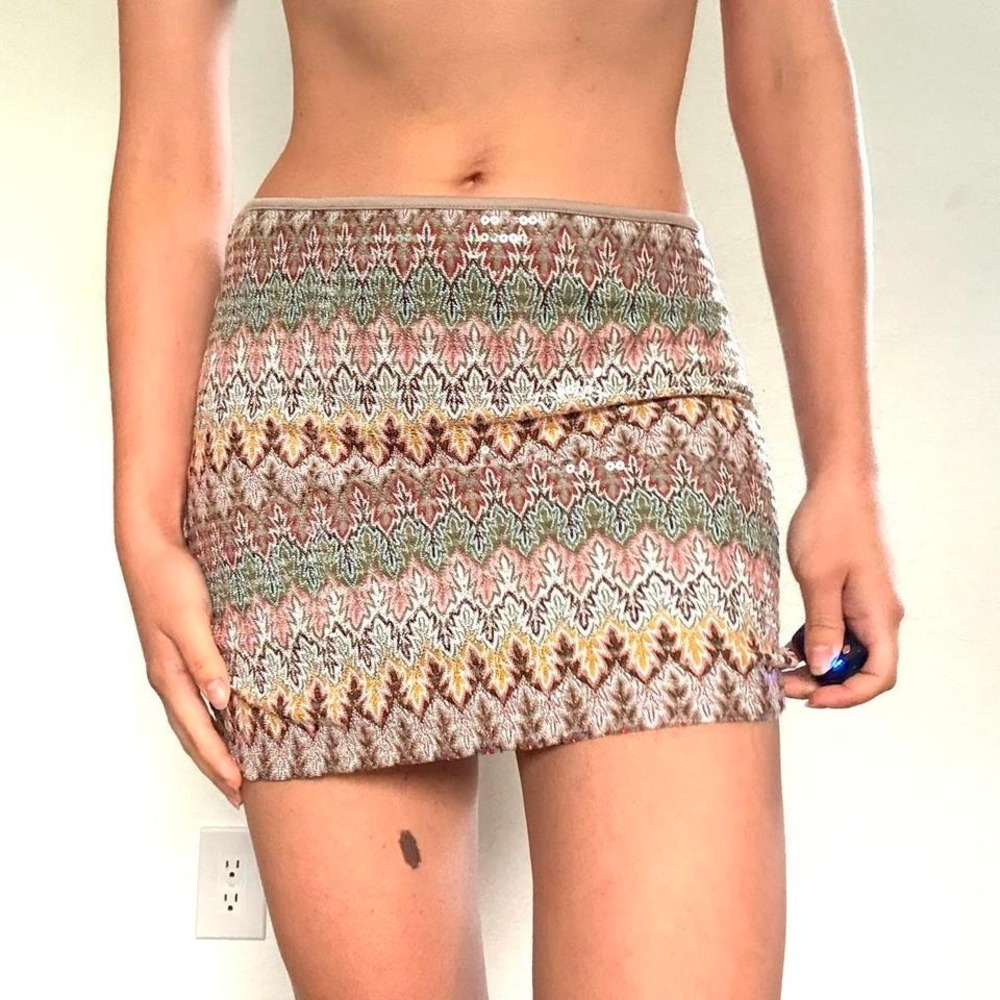 Y2K Express Sequin Mini Skirt